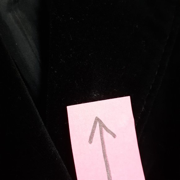 Vintage Nordstrom Point of View Velvet Single Button Blazer Black Size 10 - Picture 12 of 16